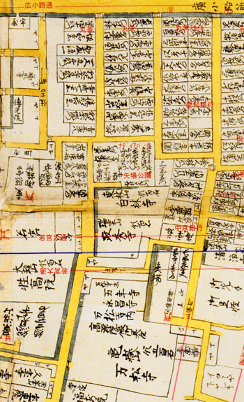 宝暦時代の矢場町地図