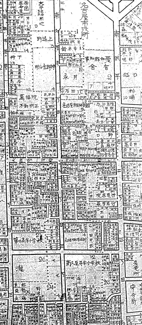 大正末期の南久屋町住宅地図